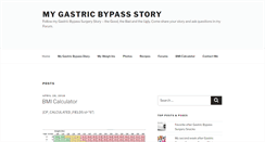 Desktop Screenshot of mygastricbypassstory.com