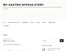 Tablet Screenshot of mygastricbypassstory.com